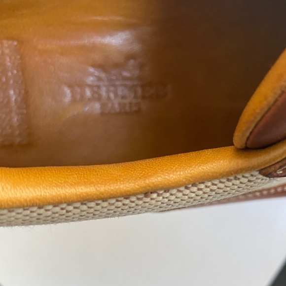 Hermes brown leather beige canvas fashion sneakers trainers size 38 Italy H logo - Picture 3 of 8